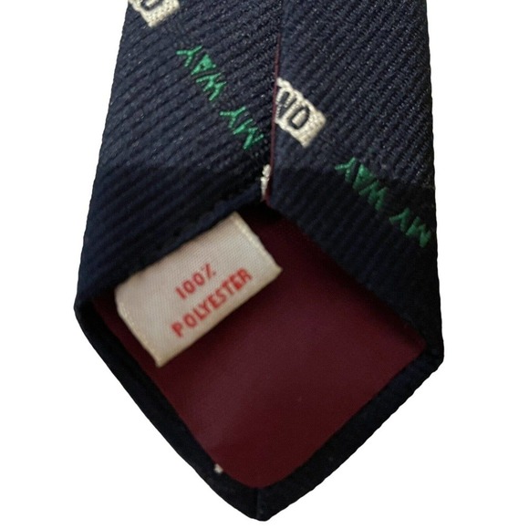 Creative Expressions By Alynn Neckwear Vintage Men Tie Navy Blue One Way… - Picture 6 of 6